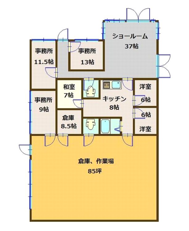 茨城県下妻市村岡乙166-85　平面図